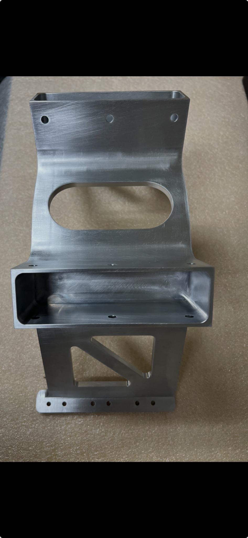Machined aluminum structural frame